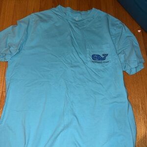 Vineyard Vines Men's Aqua Blue Short Sleeve Tee